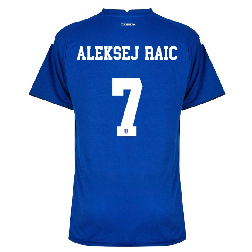 Danxen Mujer Camiseta Serbia Neven Aleksej Raic #7 Marino Rojo 1ª Equipación 26-28 La Camisa México