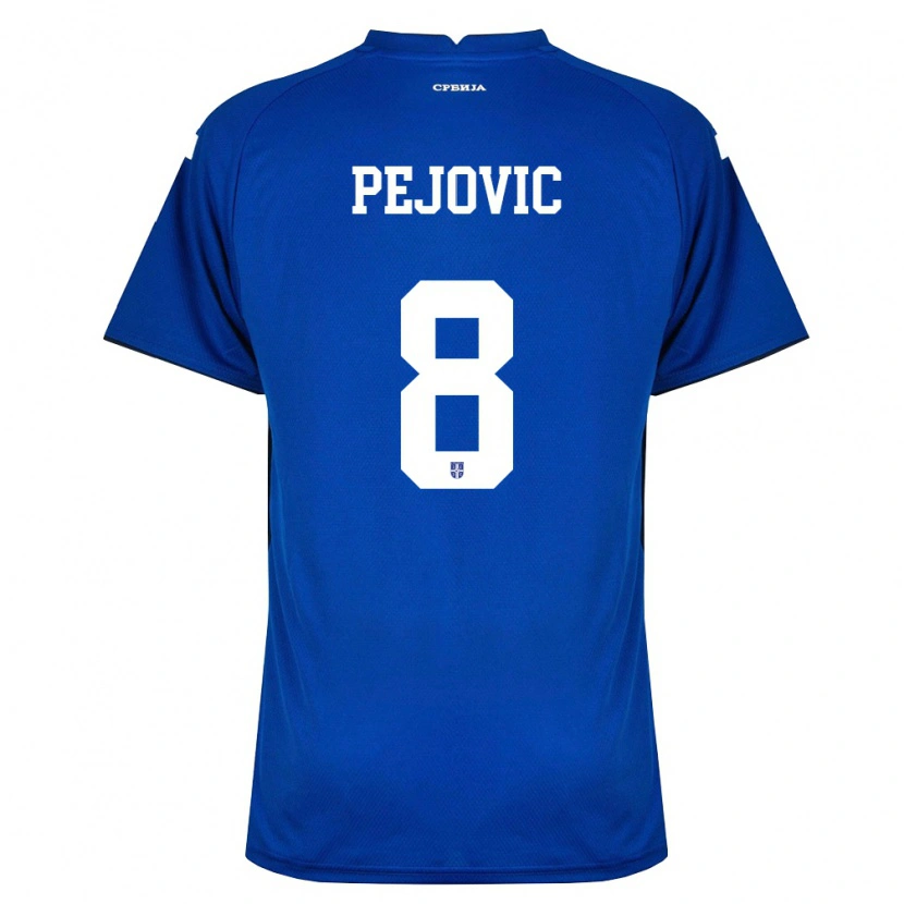 Danxen Mujer Camiseta Serbia Veljko Pejovic #8 Marino Rojo 1ª Equipación 26-28 La Camisa México