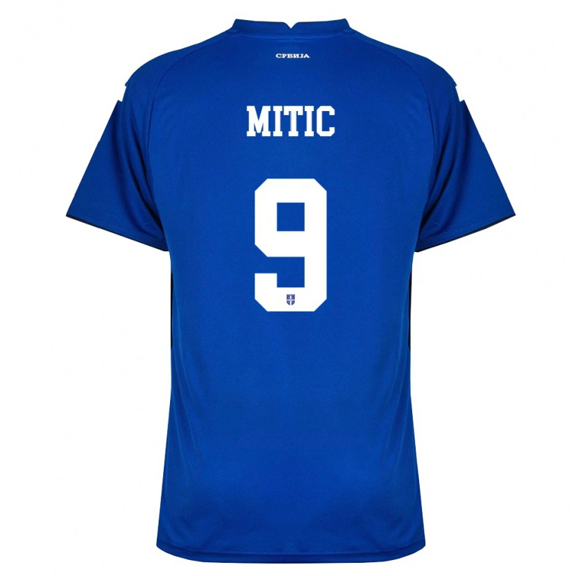 Danxen Mujer Camiseta Serbia Aleksa Mitic #9 Marino Rojo 1ª Equipación 26-28 La Camisa México