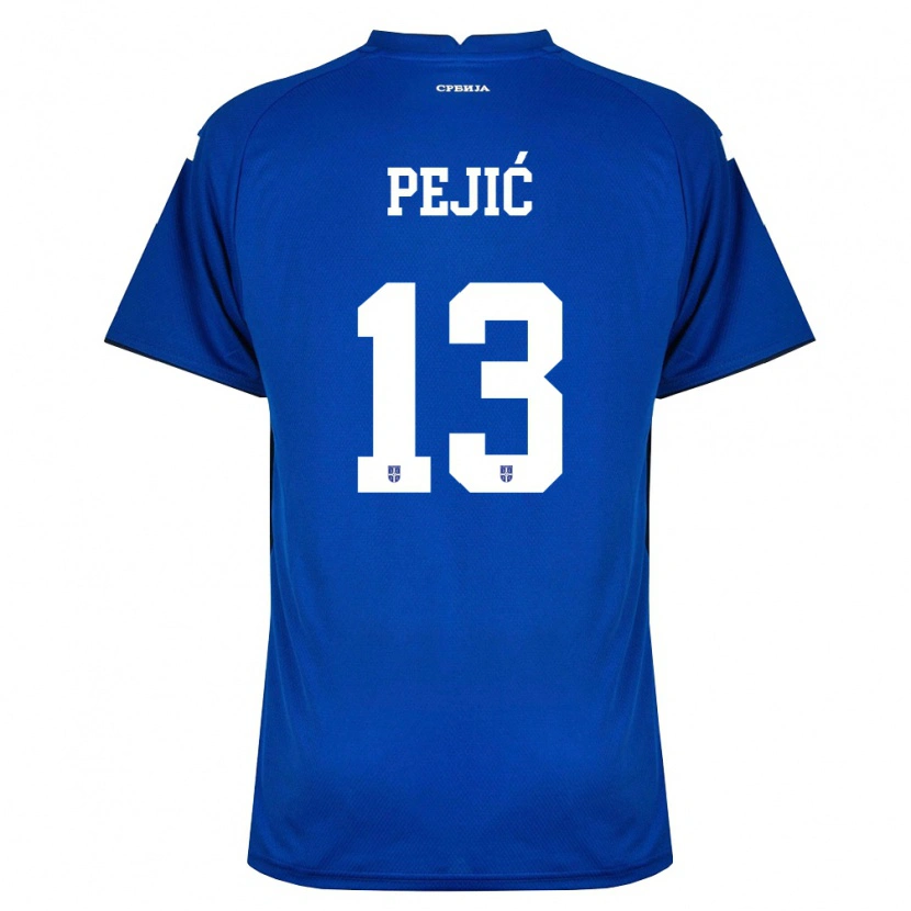 Danxen Mujer Camiseta Serbia Danilo Pejić #13 Marino Rojo 1ª Equipación 26-28 La Camisa México