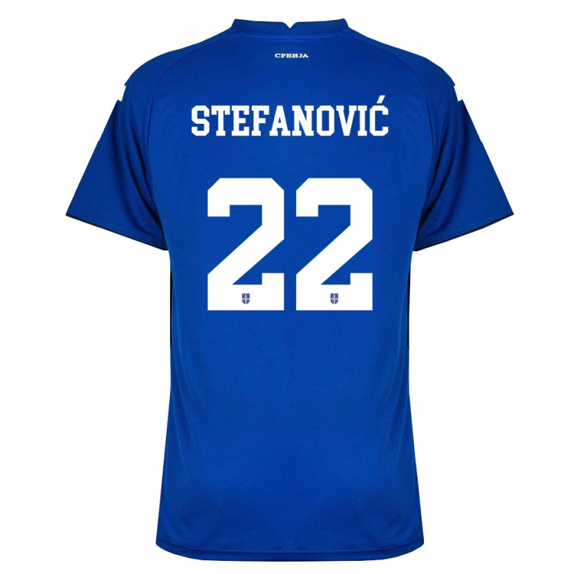 Danxen Mujer Camiseta Serbia Dejana Stefanovic #22 Marino Rojo 1ª Equipación 26-28 La Camisa México