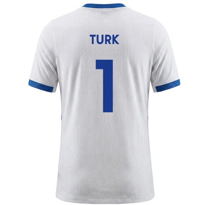 Danxen Mujer Camiseta Eslovenia Martin Turk #1 Blanco Azul 1ª Equipación 26-28 La Camisa México