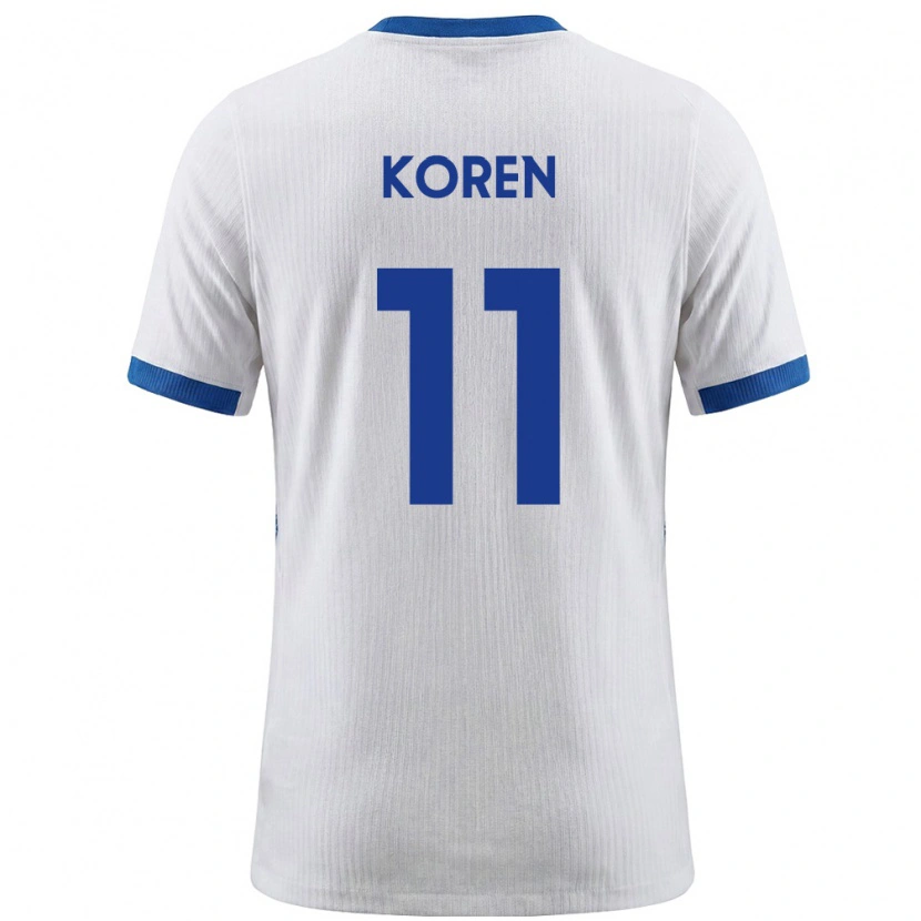 Danxen Mujer Camiseta Eslovenia Vid Koren #11 Blanco Azul 1ª Equipación 26-28 La Camisa México
