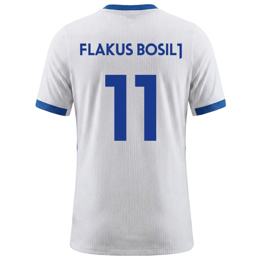 Danxen Mujer Camiseta Eslovenia David Flakus Bosilj #11 Blanco Azul 1ª Equipación 26-28 La Camisa México