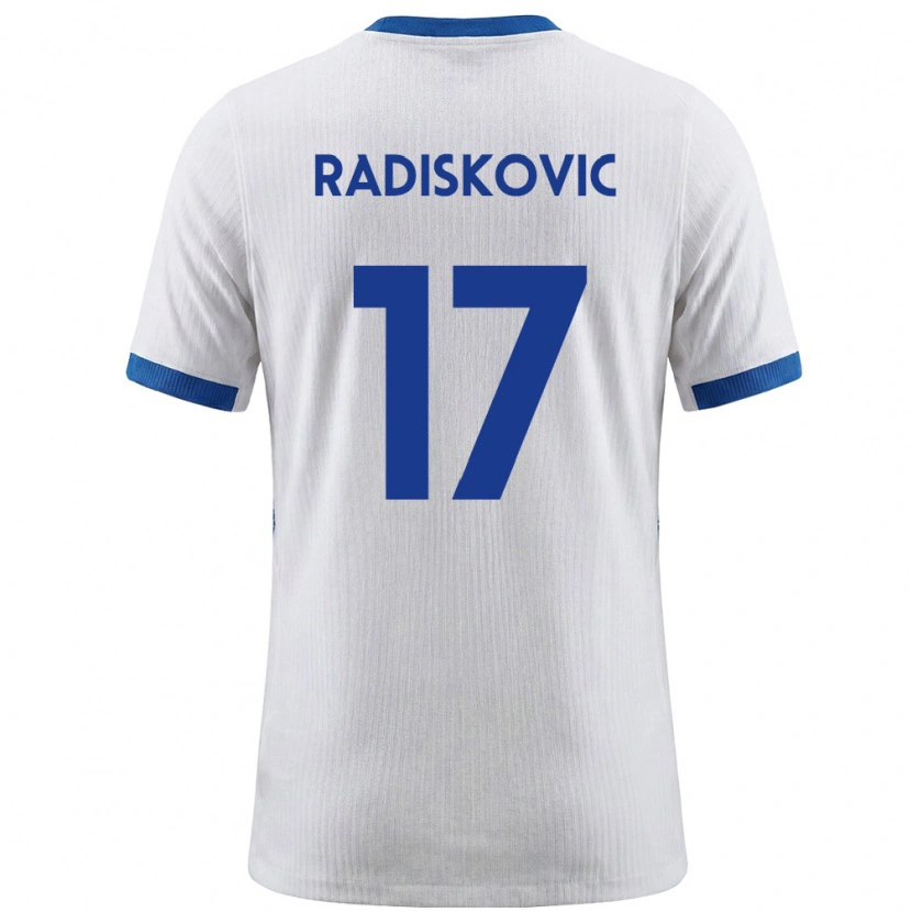 Danxen Mujer Camiseta Eslovenia Aleks Radiskovic #17 Blanco Azul 1ª Equipación 26-28 La Camisa México