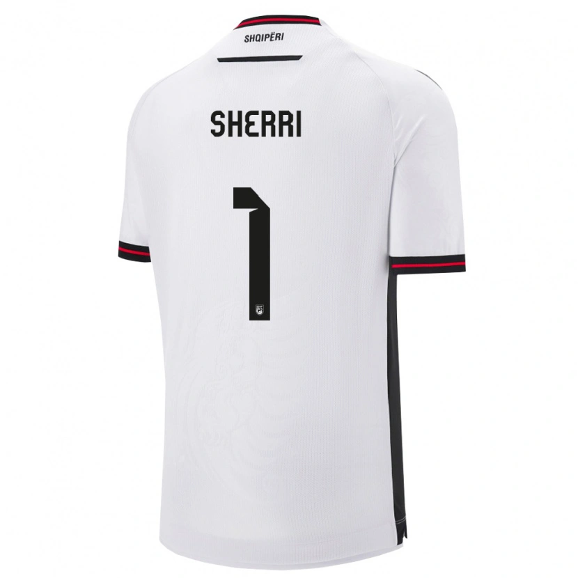 Danxen Mujer Camiseta Albania Alen Sherri #1 Blanco Negro 2ª Equipación 26-28 La Camisa México
