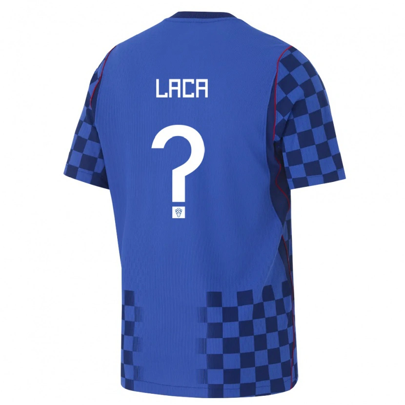 Danxen Mujer Camiseta Croacia Ivan Laca #0 Azul Marino Rojo 2ª Equipación 26-28 La Camisa México
