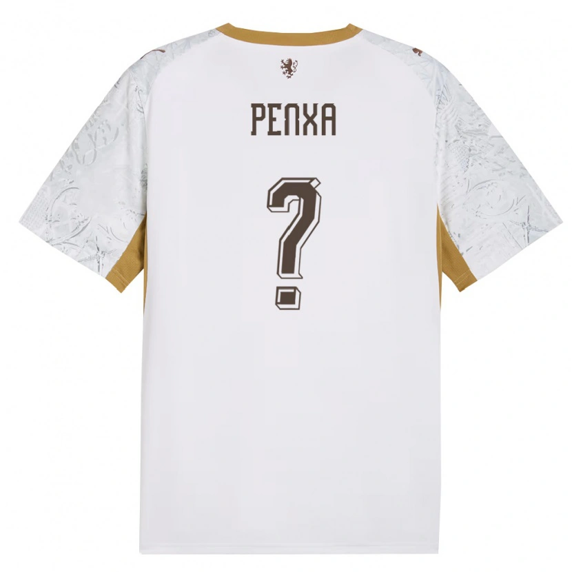 Danxen Mujer Camiseta Chequia Lukas Penxa #0 Marfil Oro Gris 2ª Equipación 26-28 La Camisa México