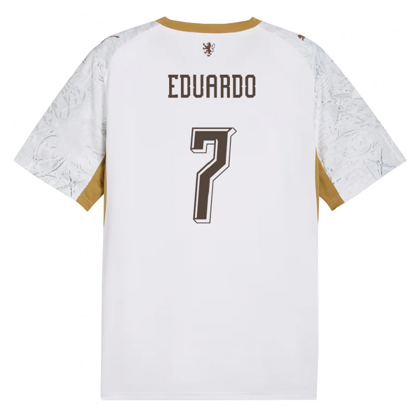 Danxen Mujer Camiseta Chequia Yannick Eduardo #7 Marfil Oro Gris 2ª Equipación 26-28 La Camisa México