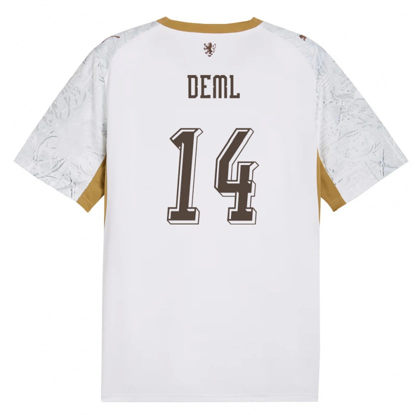 Danxen Mujer Camiseta Chequia Ondrej Deml #14 Marfil Oro Gris 2ª Equipación 26-28 La Camisa México