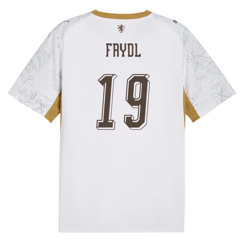 Danxen Mujer Camiseta Chequia Tadeas Frydl #19 Marfil Oro Gris 2ª Equipación 26-28 La Camisa México