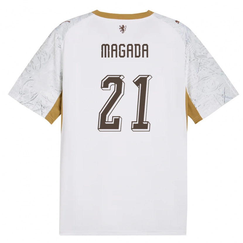 Danxen Mujer Camiseta Chequia Maxim Magada #21 Marfil Oro Gris 2ª Equipación 26-28 La Camisa México