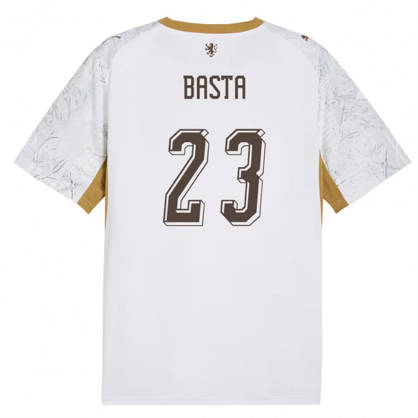 Danxen Mujer Camiseta Chequia Daniel Basta #23 Marfil Oro Gris 2ª Equipación 26-28 La Camisa México