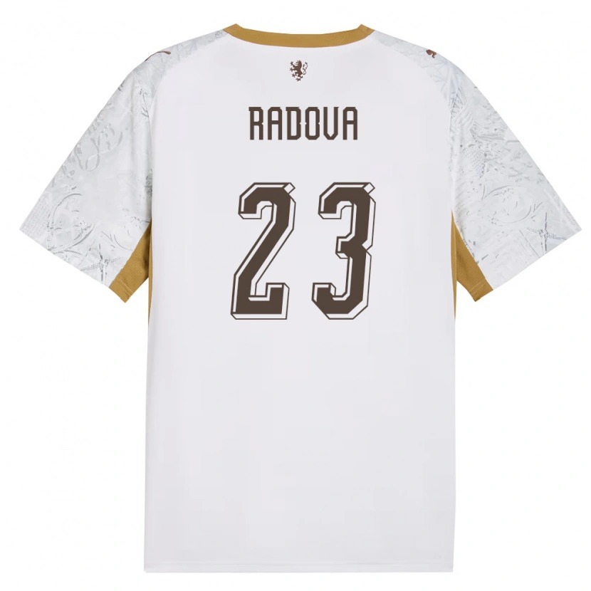 Danxen Mujer Camiseta Chequia Michaela Radová #23 Marfil Oro Gris 2ª Equipación 26-28 La Camisa México