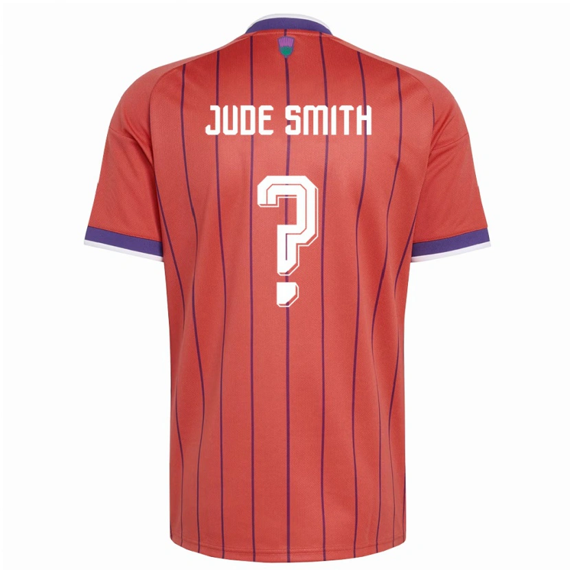 Danxen Mujer Camiseta Escocia Jude Smith #0 Naranja Púrpura 2ª Equipación 26-28 La Camisa México