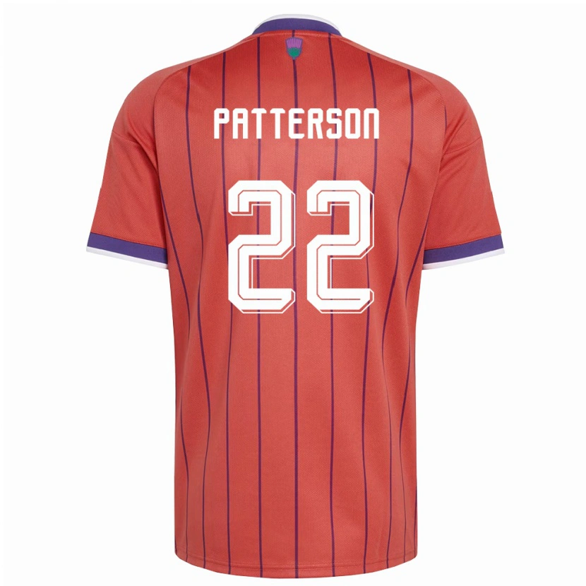 Danxen Mujer Camiseta Escocia Nathan Patterson #22 Naranja Púrpura 2ª Equipación 26-28 La Camisa México