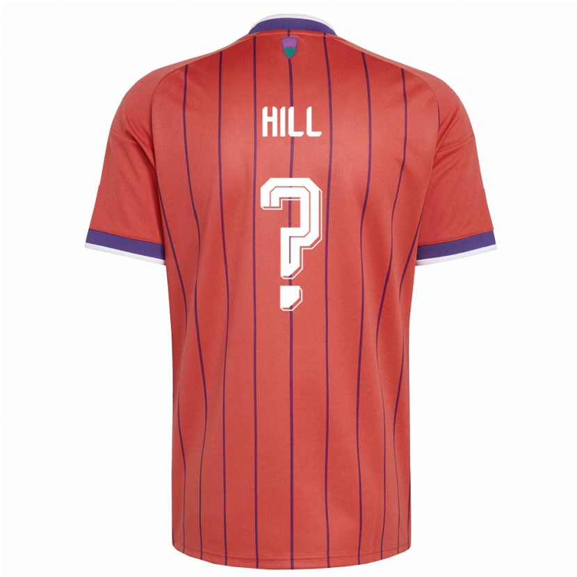 Danxen Mujer Camiseta Escocia Kathryn Hill #0 Naranja Púrpura 2ª Equipación 26-28 La Camisa México