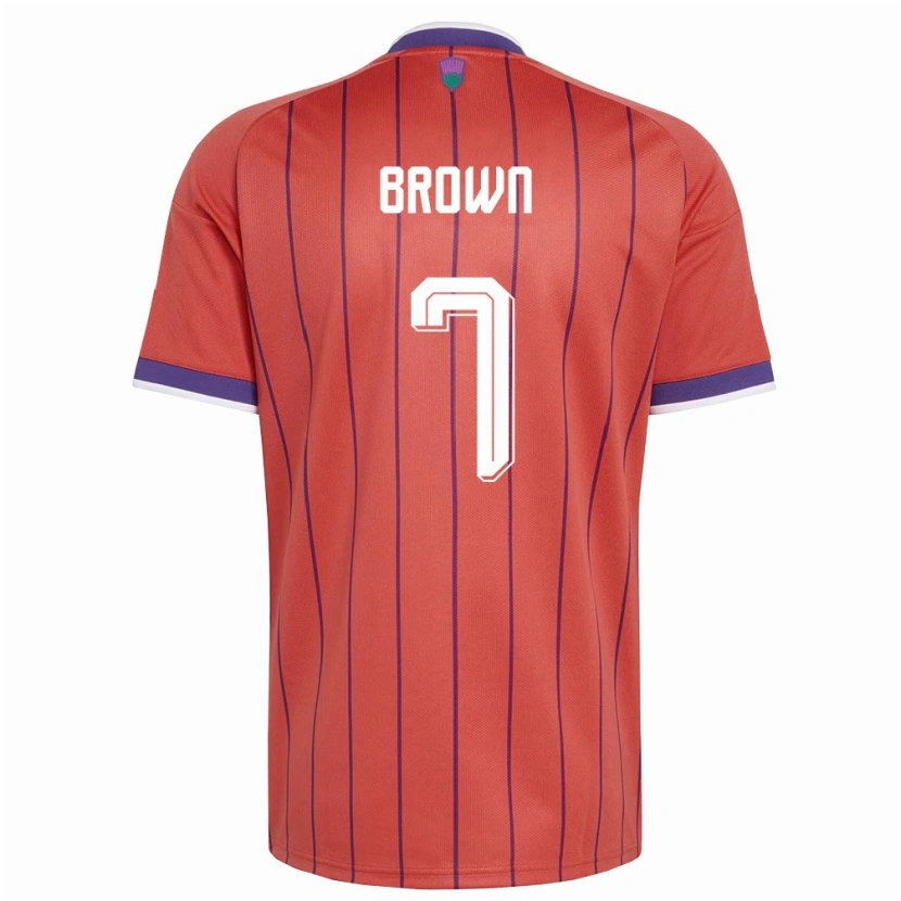 Danxen Mujer Camiseta Escocia Fiona Brown #7 Naranja Púrpura 2ª Equipación 26-28 La Camisa México