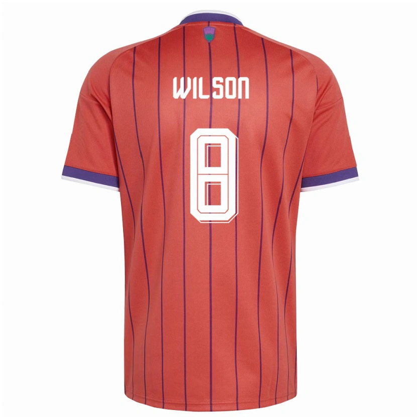 Danxen Mujer Camiseta Escocia Stanley Wilson #8 Naranja Púrpura 2ª Equipación 26-28 La Camisa México