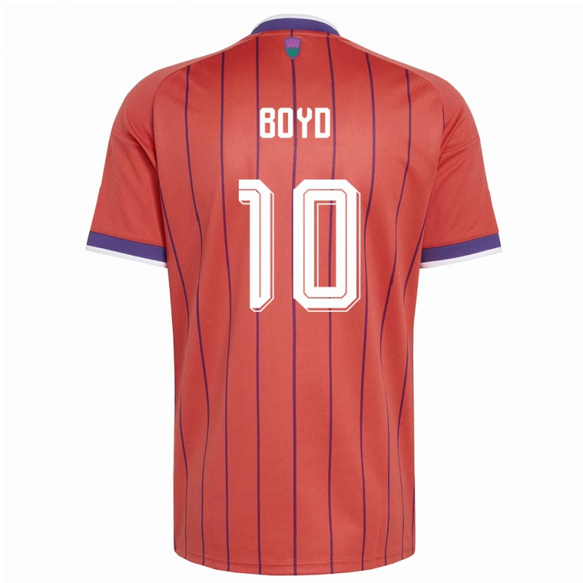 Danxen Mujer Camiseta Escocia Fletcher Boyd #10 Naranja Púrpura 2ª Equipación 26-28 La Camisa México
