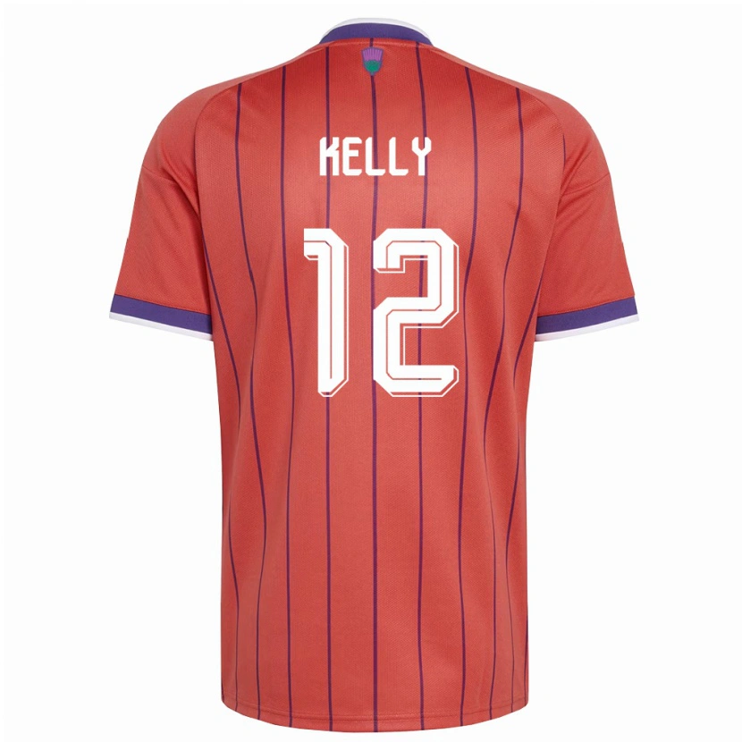 Danxen Mujer Camiseta Escocia Liam Kelly #12 Naranja Púrpura 2ª Equipación 26-28 La Camisa México