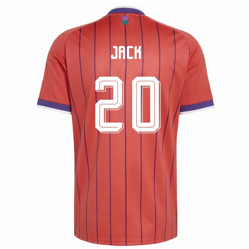 Danxen Mujer Camiseta Escocia Ryan Jack #20 Naranja Púrpura 2ª Equipación 26-28 La Camisa México