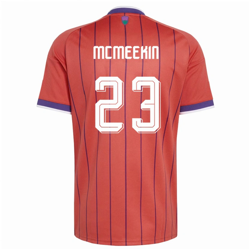 Danxen Mujer Camiseta Escocia Keir Mcmeekin #23 Naranja Púrpura 2ª Equipación 26-28 La Camisa México