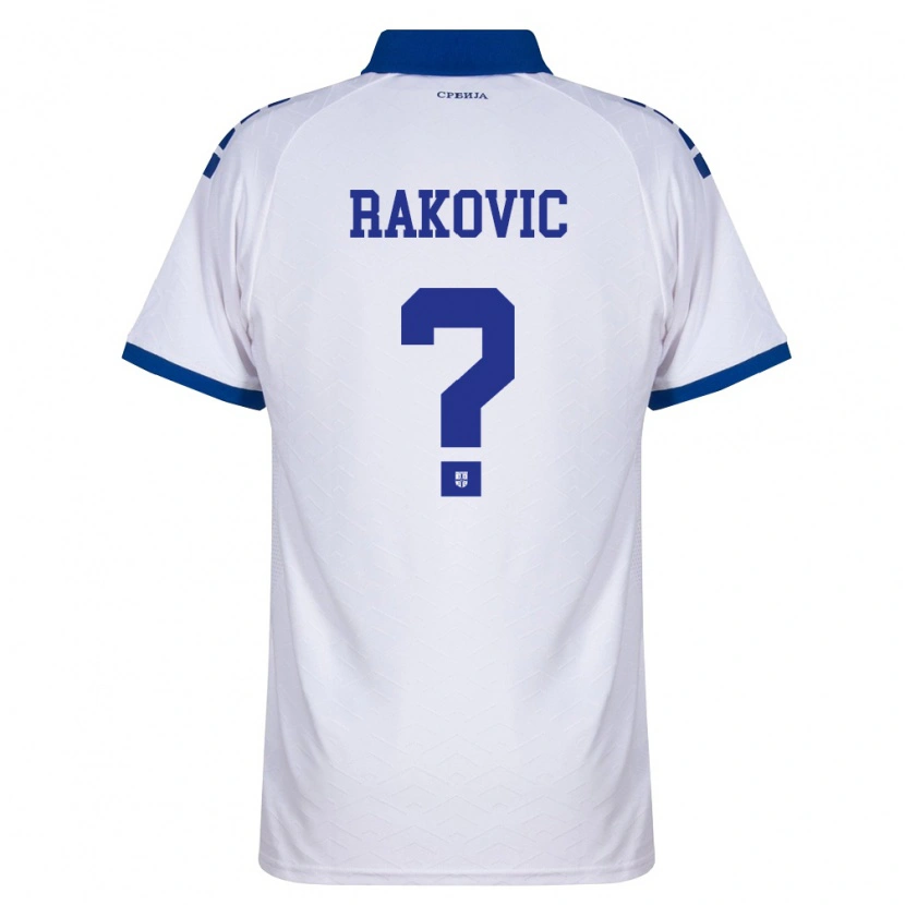 Danxen Mujer Camiseta Serbia Pavle Rakovic #0 Marino Blanco Rojo 2ª Equipación 26-28 La Camisa México