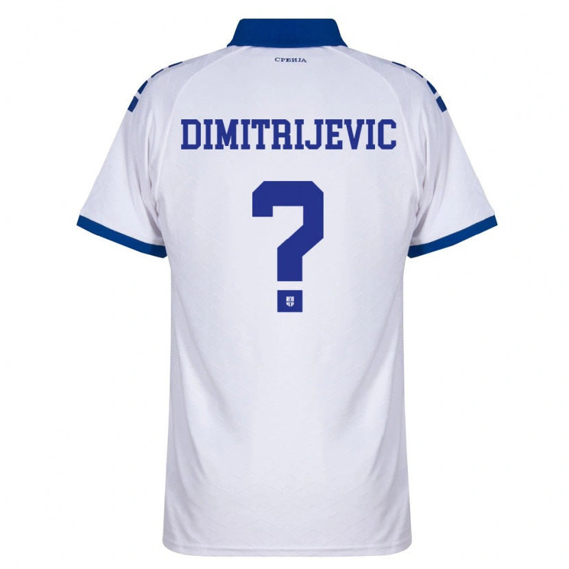Danxen Mujer Camiseta Serbia Andrej Dimitrijevic #0 Marino Blanco Rojo 2ª Equipación 26-28 La Camisa México