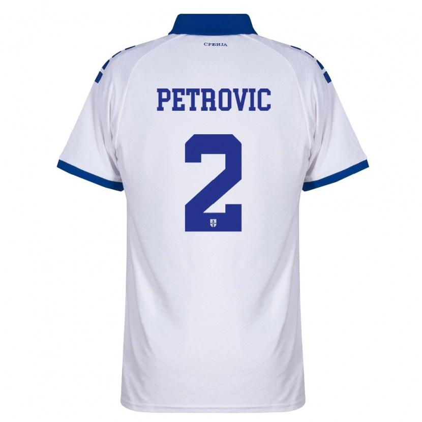 Danxen Mujer Camiseta Serbia Djordje Petrovic #2 Marino Blanco Rojo 2ª Equipación 26-28 La Camisa México