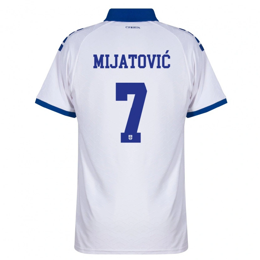 Danxen Mujer Camiseta Serbia Milica Mijatovic #7 Marino Blanco Rojo 2ª Equipación 26-28 La Camisa México