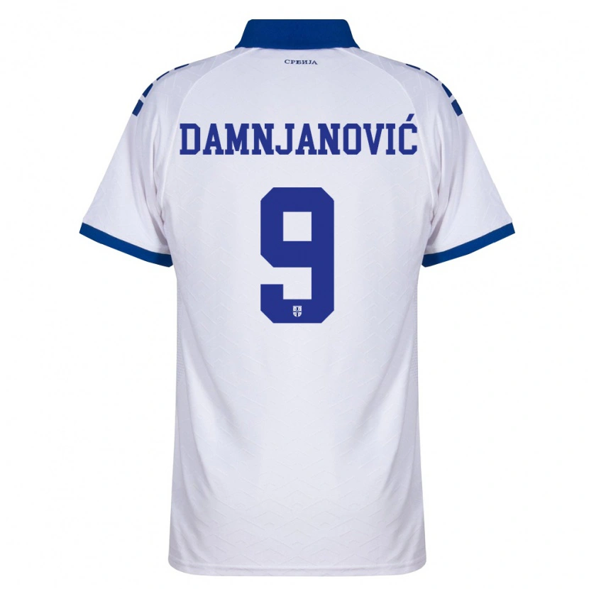 Danxen Mujer Camiseta Serbia Jovana Damnjanovic #9 Marino Blanco Rojo 2ª Equipación 26-28 La Camisa México