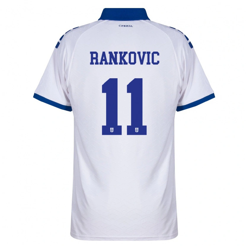 Danxen Mujer Camiseta Serbia Djordje Rankovic #11 Marino Blanco Rojo 2ª Equipación 26-28 La Camisa México