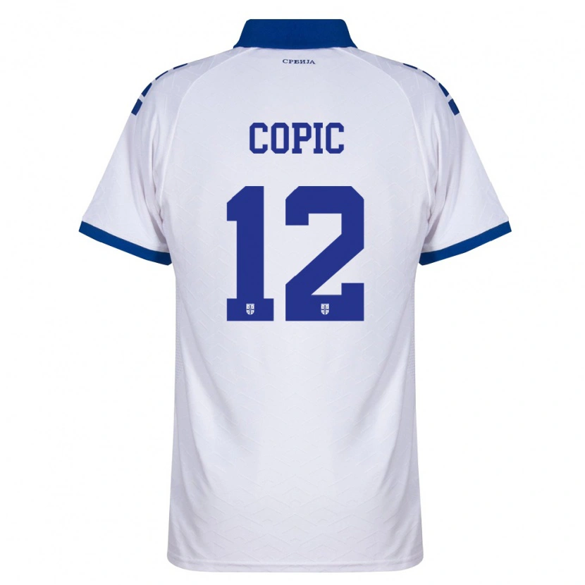 Danxen Mujer Camiseta Serbia Marko Copic #12 Marino Blanco Rojo 2ª Equipación 26-28 La Camisa México