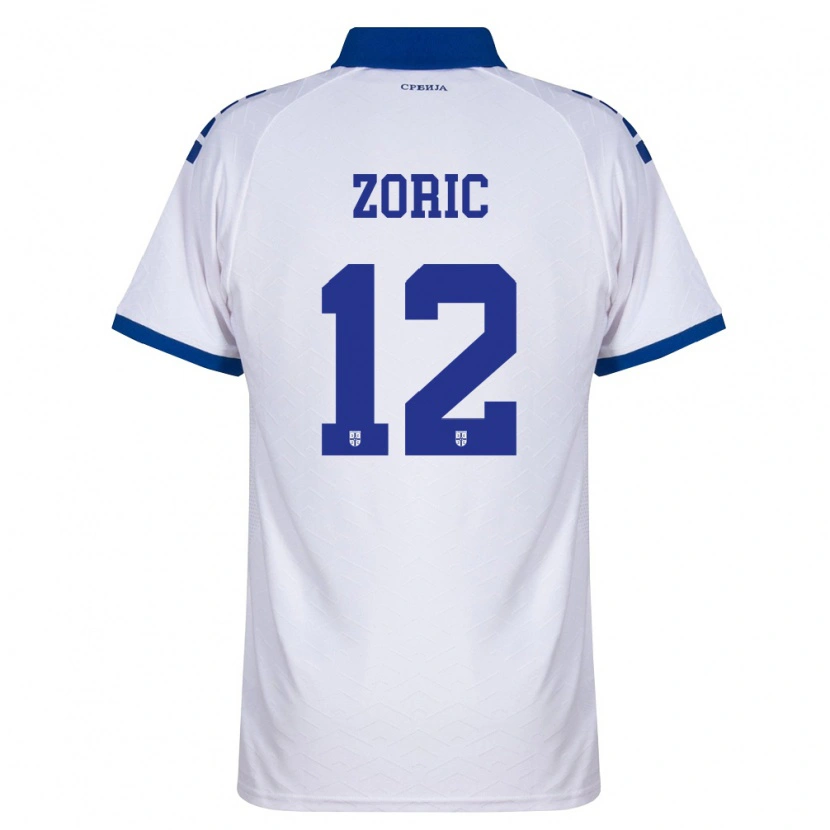 Danxen Mujer Camiseta Serbia Nemanja Zoric #12 Marino Blanco Rojo 2ª Equipación 26-28 La Camisa México