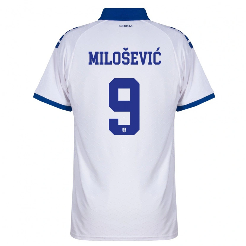 Danxen Mujer Camiseta Serbia Jovan Milosevic #9 Marino Blanco Rojo 2ª Equipación 26-28 La Camisa México