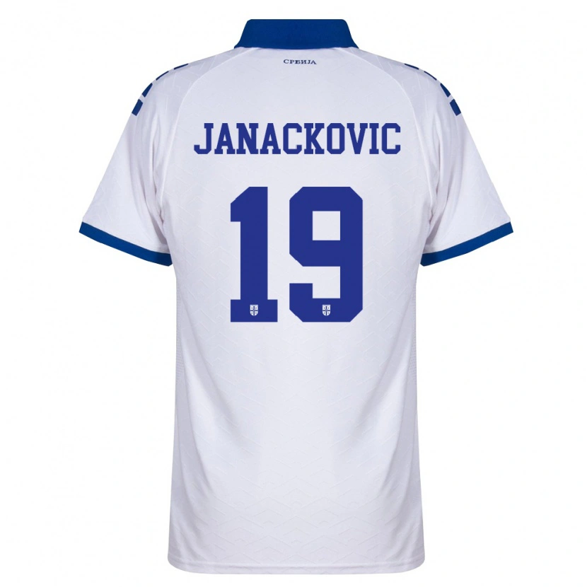 Danxen Mujer Camiseta Serbia Dusko Janackovic #19 Marino Blanco Rojo 2ª Equipación 26-28 La Camisa México