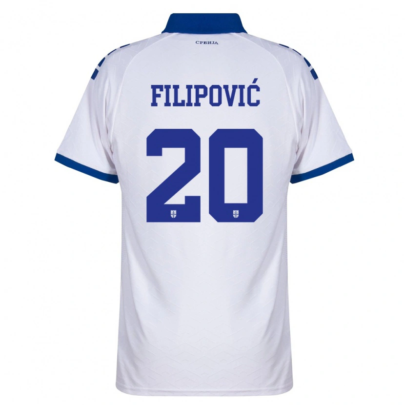 Danxen Mujer Camiseta Serbia Tijana Filipovic #20 Marino Blanco Rojo 2ª Equipación 26-28 La Camisa México