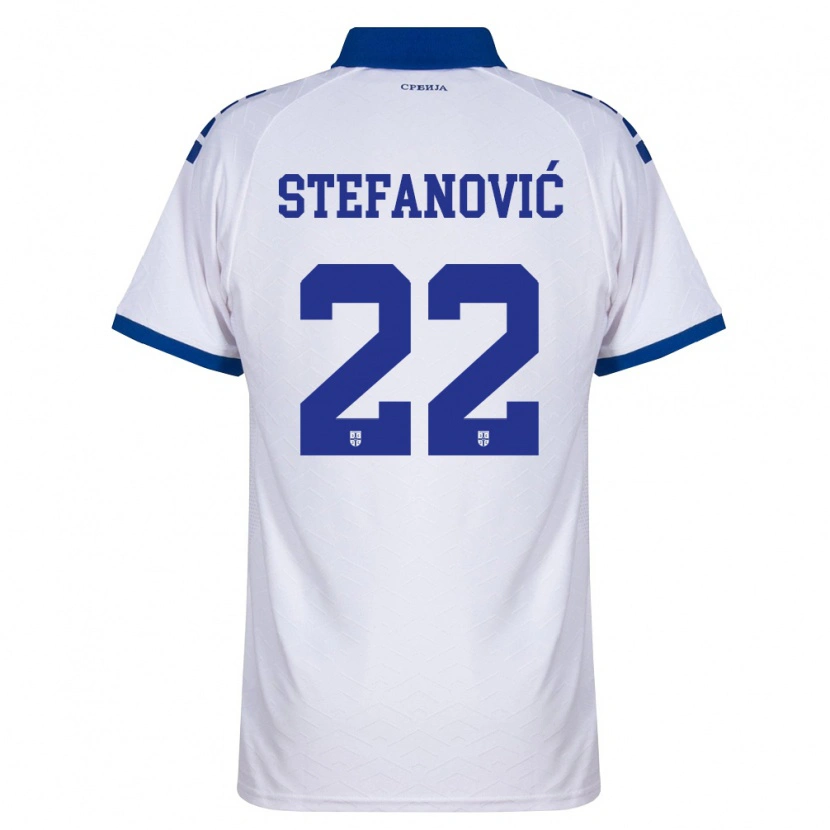 Danxen Mujer Camiseta Serbia Dejana Stefanovic #22 Marino Blanco Rojo 2ª Equipación 26-28 La Camisa México