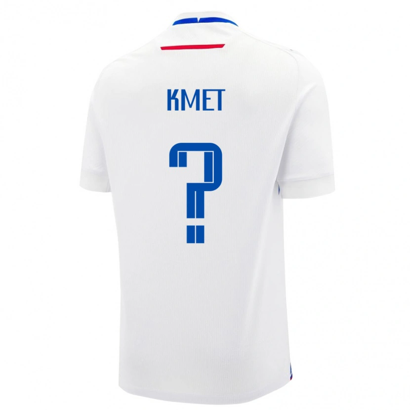 Danxen Mujer Camiseta Eslovaquia Dominik Kmet #0 Blanco Azul 2ª Equipación 26-28 La Camisa México