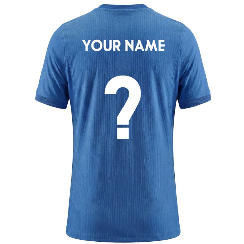 Danxen Mujer Camiseta Eslovenia Su Nombre #0 Azul Blanco 2ª Equipación 26-28 La Camisa México