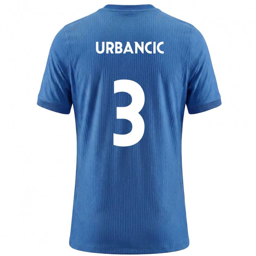 Danxen Mujer Camiseta Eslovenia Jost Urbancic #3 Azul Blanco 2ª Equipación 26-28 La Camisa México