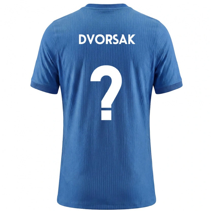 Danxen Mujer Camiseta Eslovenia Matej Dvorsak #0 Azul Blanco 2ª Equipación 26-28 La Camisa México