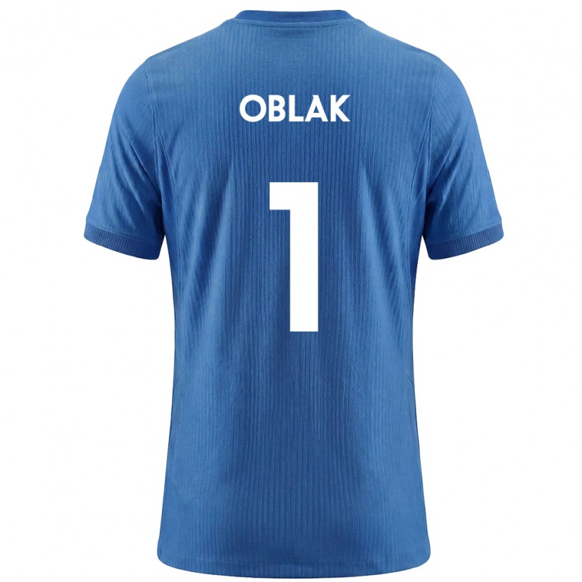Danxen Mujer Camiseta Eslovenia Jan Oblak #1 Azul Blanco 2ª Equipación 26-28 La Camisa México