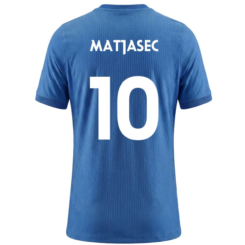 Danxen Mujer Camiseta Eslovenia Miha Matjasec #10 Azul Blanco 2ª Equipación 26-28 La Camisa México