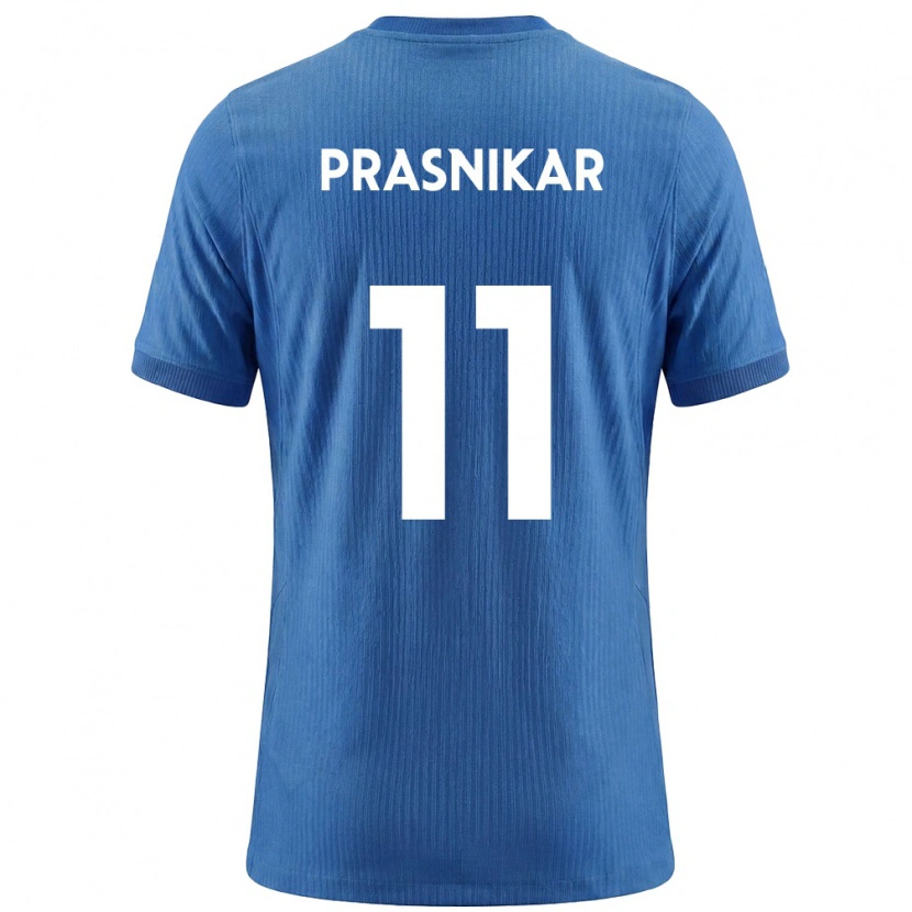 Danxen Mujer Camiseta Eslovenia Lara Prašnikar #11 Azul Blanco 2ª Equipación 26-28 La Camisa México