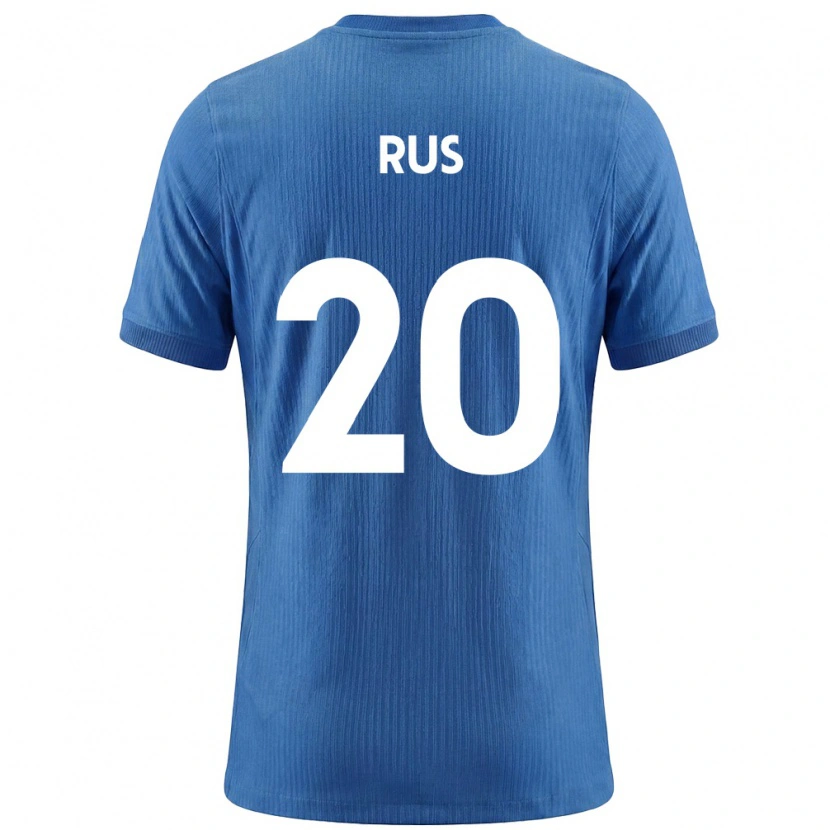 Danxen Mujer Camiseta Eslovenia Luka Rus #20 Azul Blanco 2ª Equipación 26-28 La Camisa México