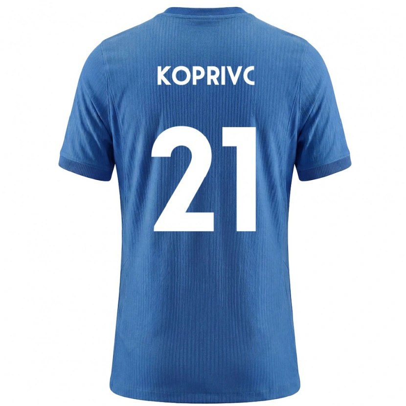 Danxen Mujer Camiseta Eslovenia Anej Koprivc #21 Azul Blanco 2ª Equipación 26-28 La Camisa México