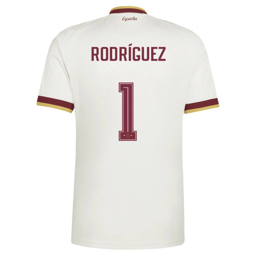 Danxen Mujer Camiseta España Iker Rodríguez #1 Marfil Borgoña 2ª Equipación 26-28 La Camisa México