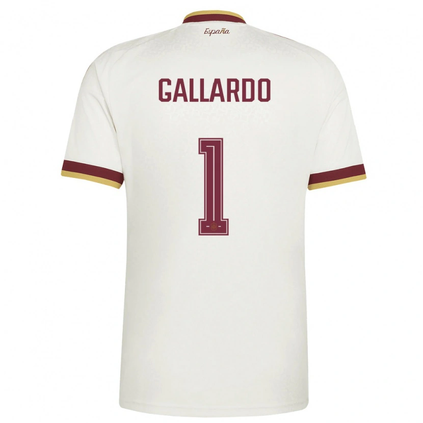 Danxen Mujer Camiseta España Dolores Gallardo #1 Marfil Borgoña 2ª Equipación 26-28 La Camisa México